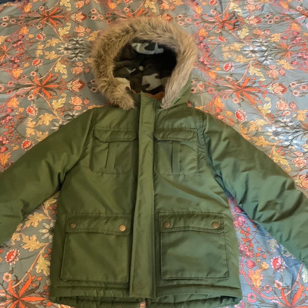 Boys Winter Coat Parka Size 7 - Like New